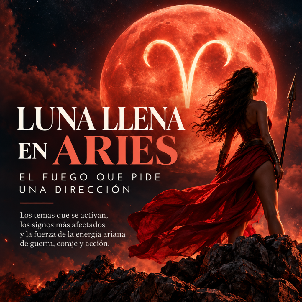 Luna Llena en Aries de septiembre 2026: energía de fuego, coraje, acción y transformación